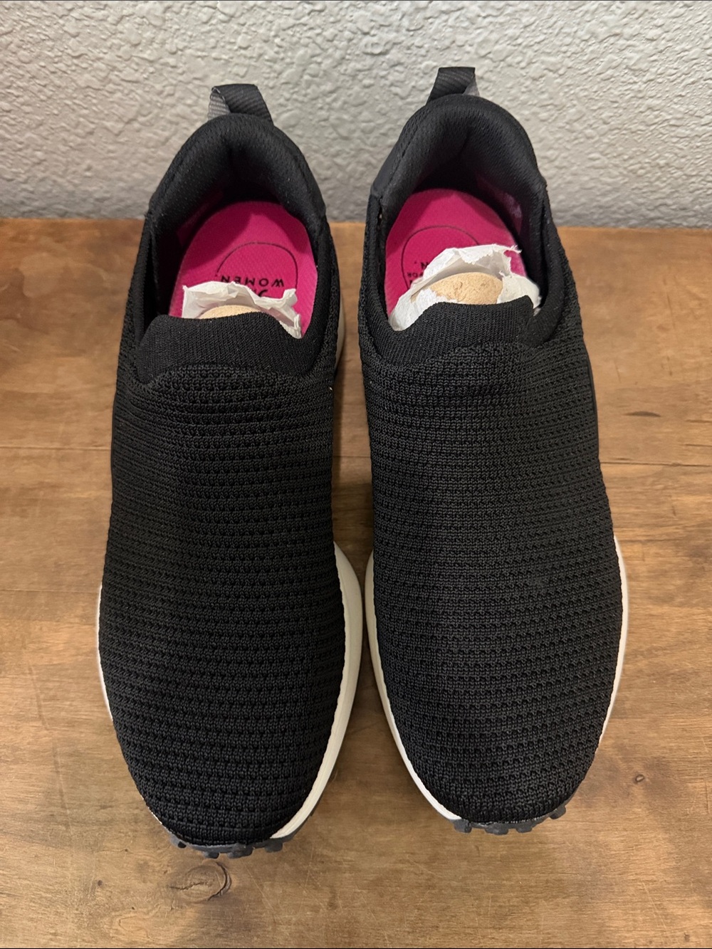 Ryka Women's Black Slip-On Knit Sneakers with White Midsole size 9.5 - Picture 2 of 5